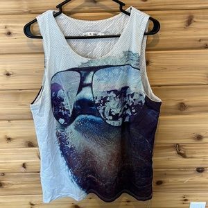 Party Sloth Tank Top (size XXL but fits like L)